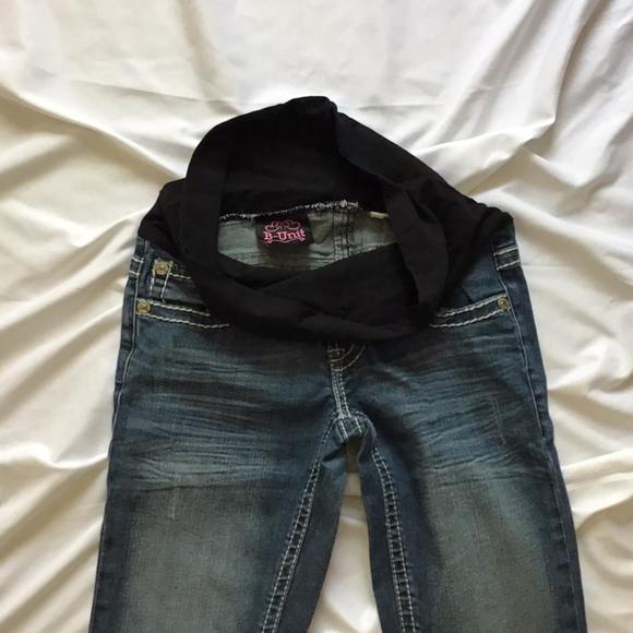 🔴𝗕𝗢𝗚𝗢🔴b-unit warehouse one size 28 maternity jeans - Picture 1 of 16